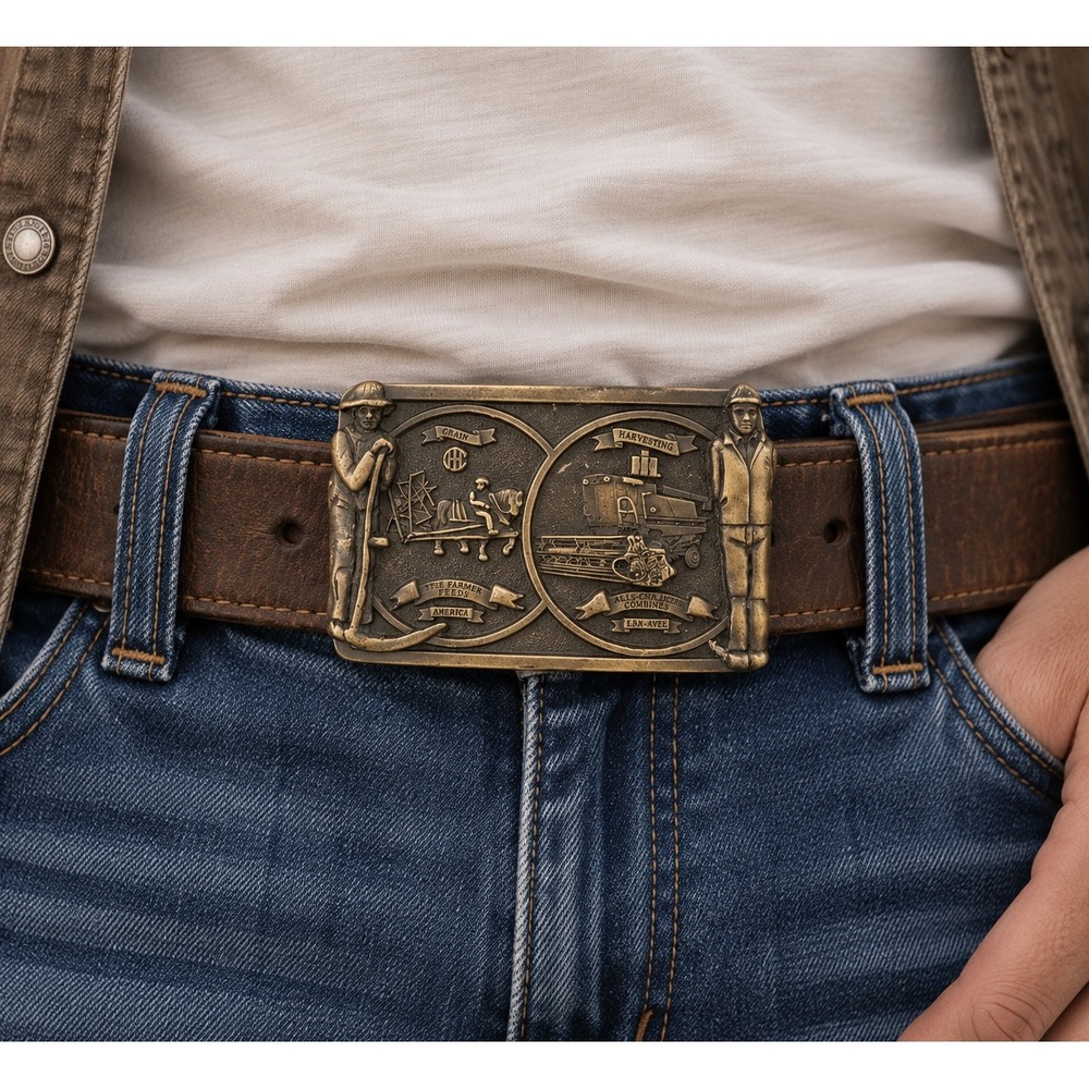 International Harvester Belt Buckle Spec Cast McCormick‎ Reaper Axial Combine